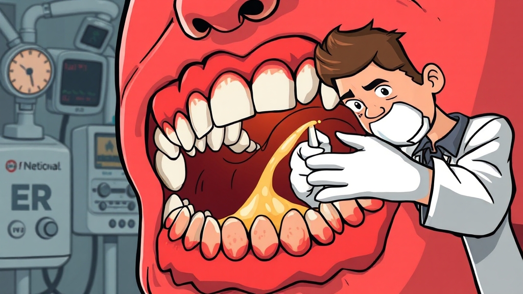 잇몸 문제, 심각해지면 응급 대처! (cartoon 스타일)