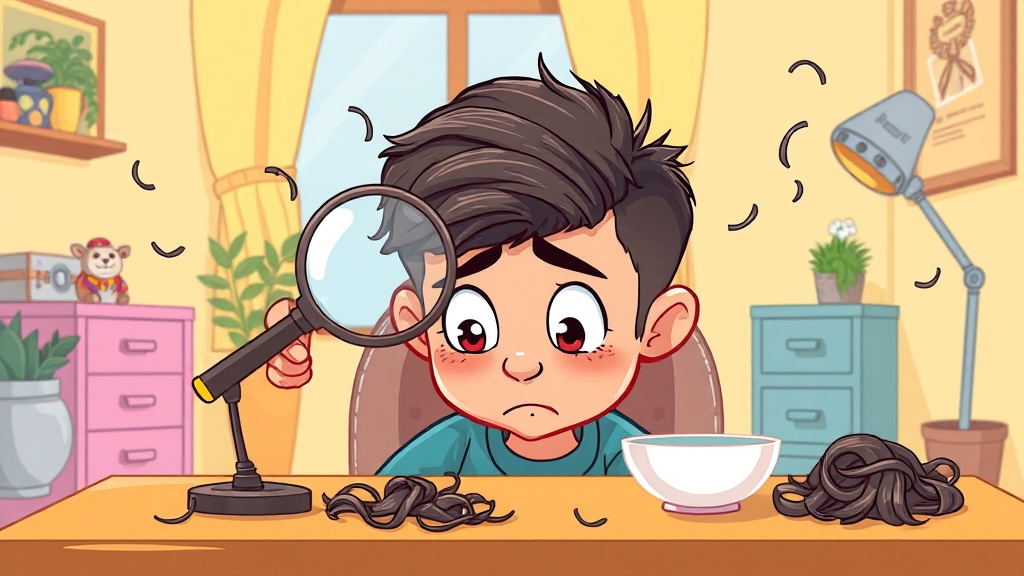 탈모 자가진단 전 체크사항 (cartoon 스타일)