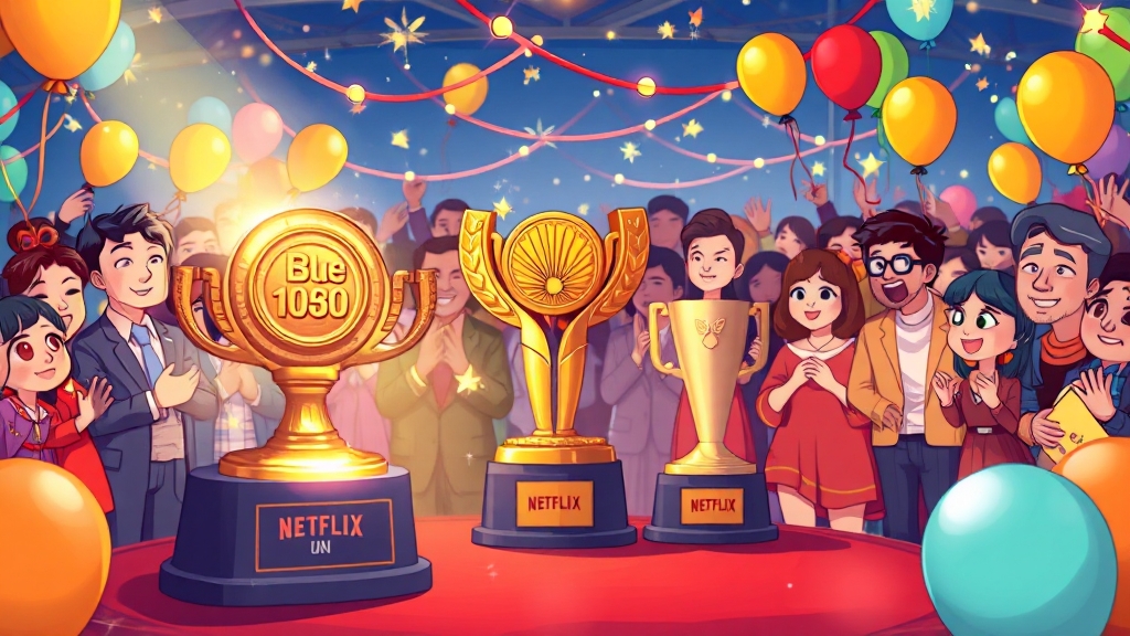 청룡시리즈어워즈 2025 주요 결과 (cartoon 스타일)