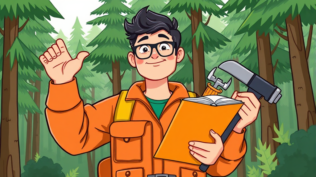 산림산업기사 필기 및 실기 시험 완벽 대비 (cartoon 스타일)