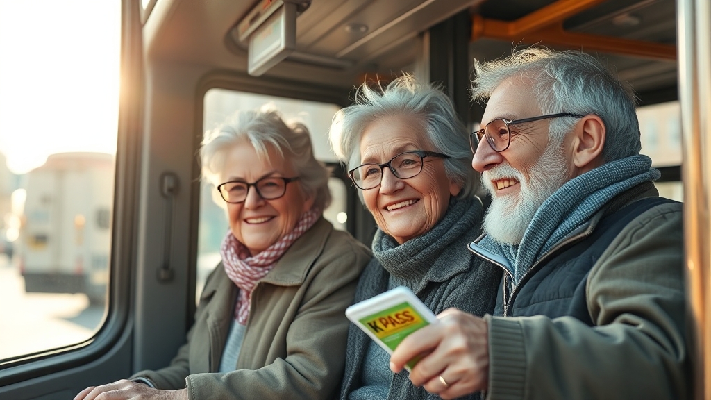 65세 이상 버스요금 지원 (realistic 스타일)