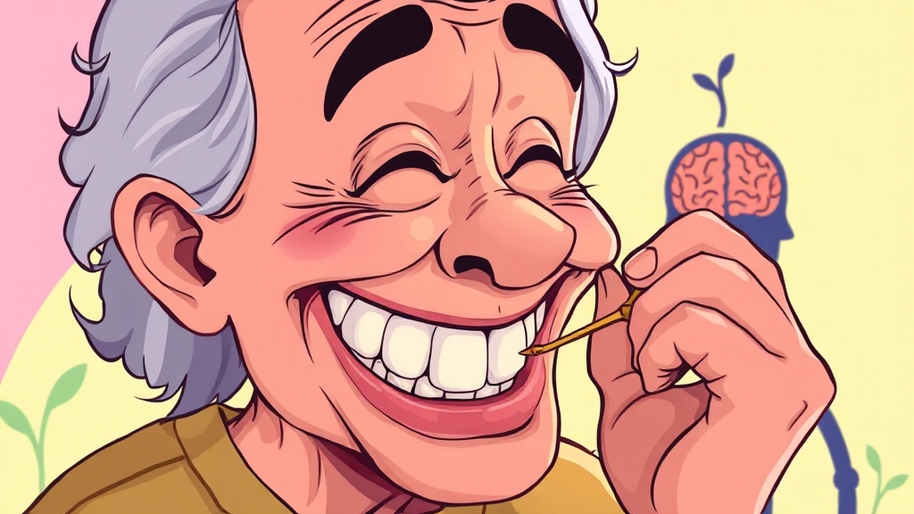 구강 노쇠, 전신 건강에 미치는 영향 (cartoon 스타일)