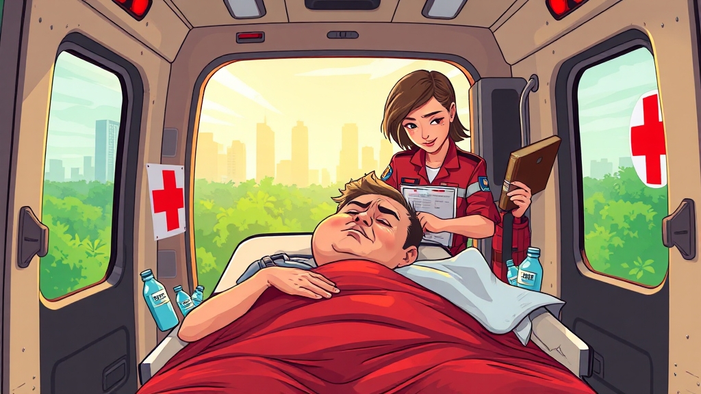 더위 먹었을 때, 응급처치 방법 (cartoon 스타일)