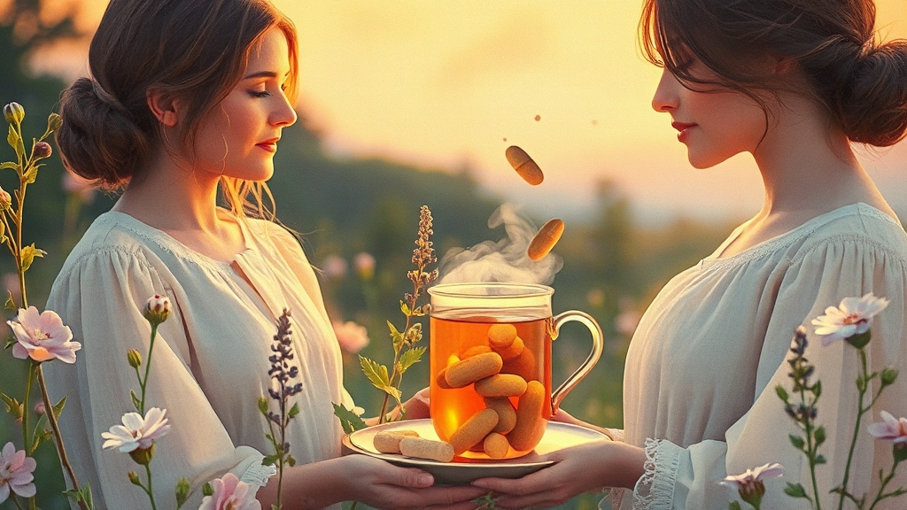 익모초 활용 레시피 (watercolor 스타일)