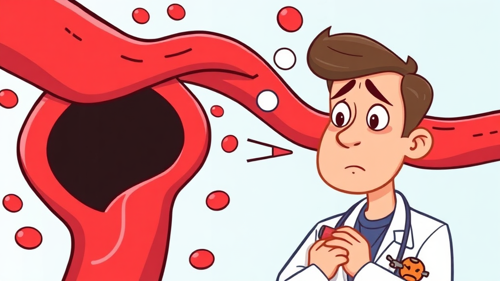 혈관 질환의 종류와 증상 (cartoon 스타일)