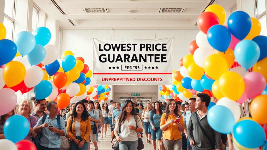 할인, 쿠폰, 최저가 보상까지! (realistic 스타일)