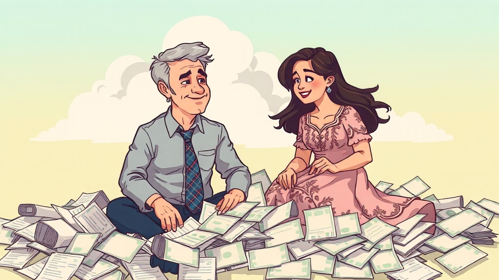 재산분할, 합의 시 무엇을 고려해야 할까요? (cartoon 스타일)