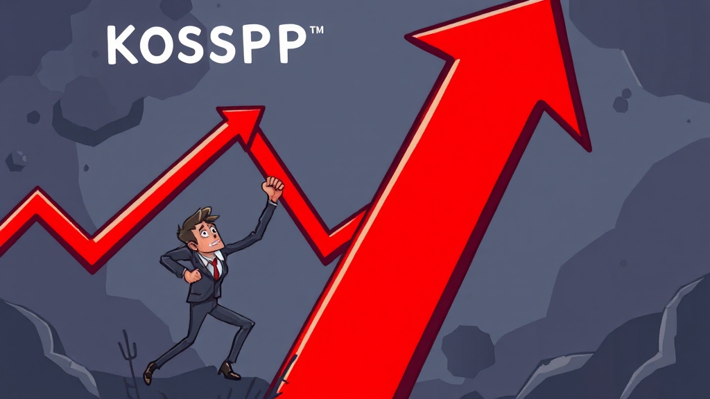 코스피 급락의 원인 (cartoon 스타일)