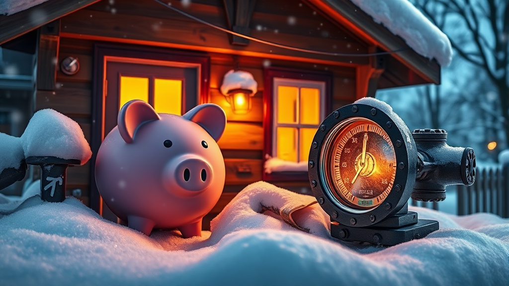 도시가스 캐시백: 돈 버는 절약법 (realistic 스타일)