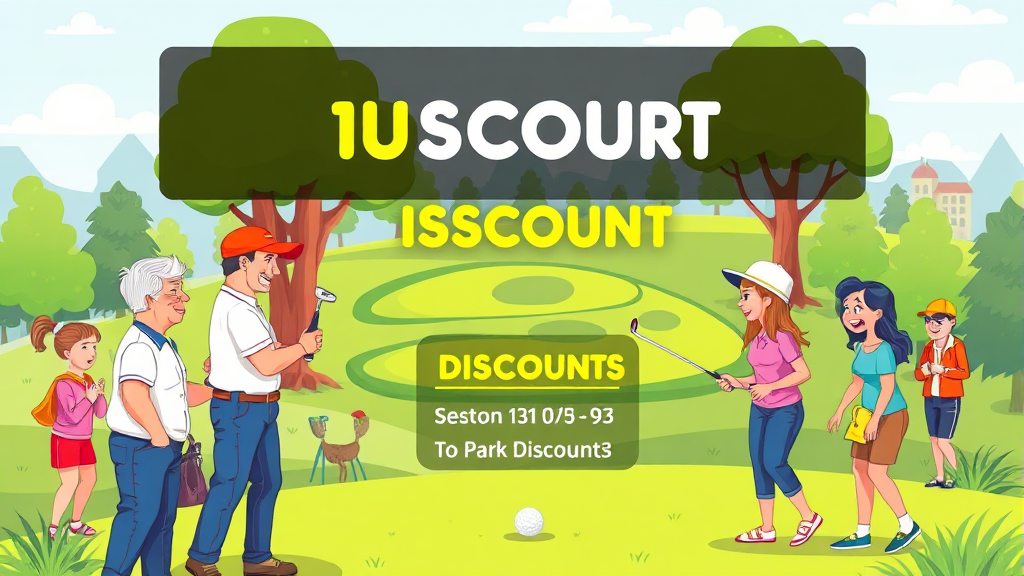파크골프장 이용 요금과 할인 정보 총정리 (cartoon 스타일)