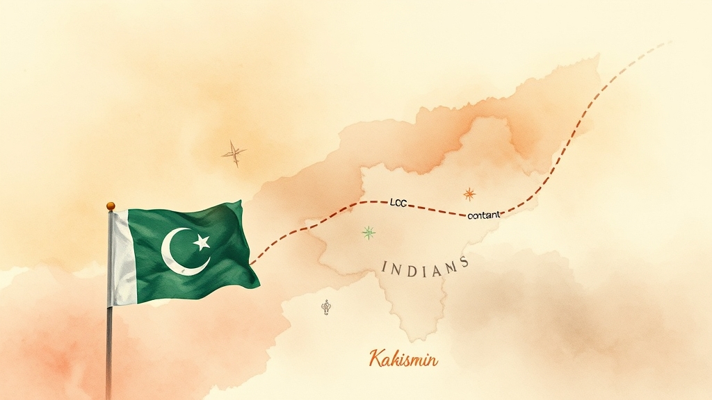 카슈미르 분쟁의 역사적 뿌리 (watercolor 스타일)