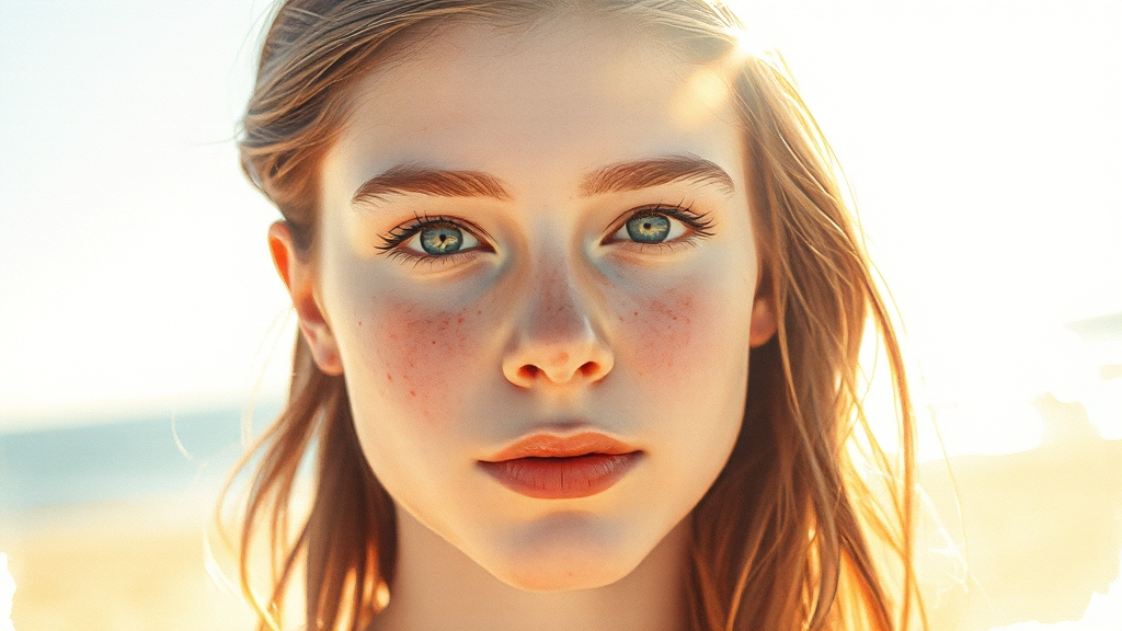 여름철 여드름 원인과 관리 (watercolor 스타일)