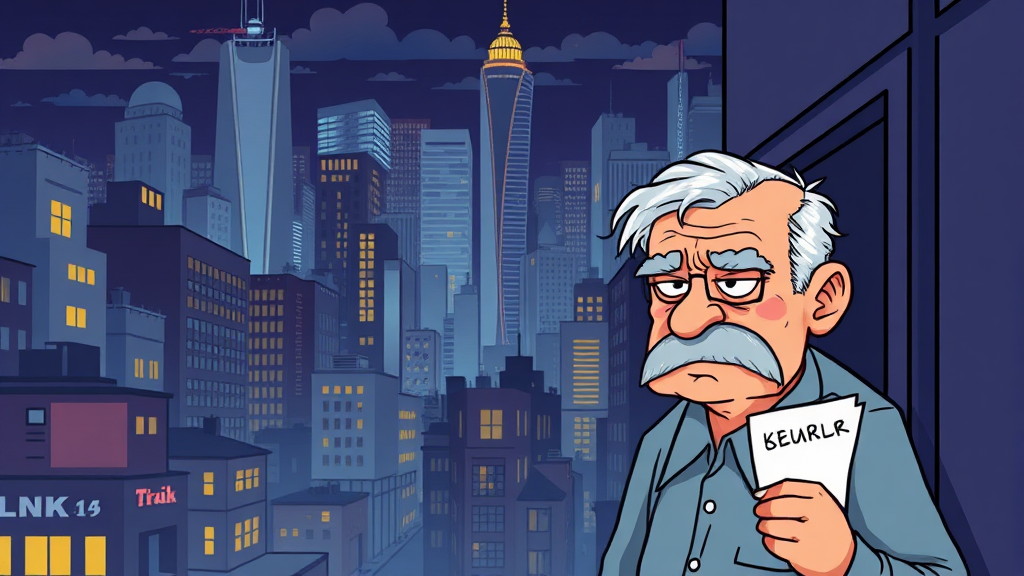 도심형 실버타운 단점 (cartoon 스타일)