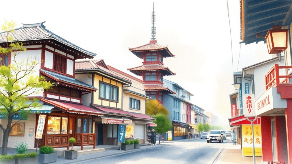 합리적인 가격으로 떠나는 오사카 여행의 비밀 (watercolor 스타일)