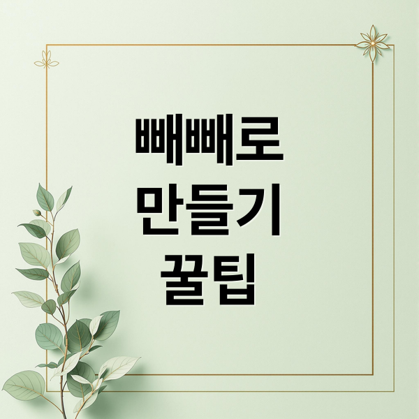 빼빼로
만들기
꿀팁 (빼빼로만들기키트)