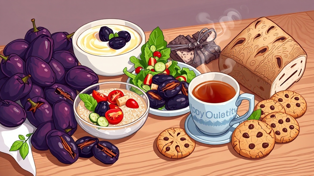 푸룬 맛있게 먹는 법 (illustration 스타일)