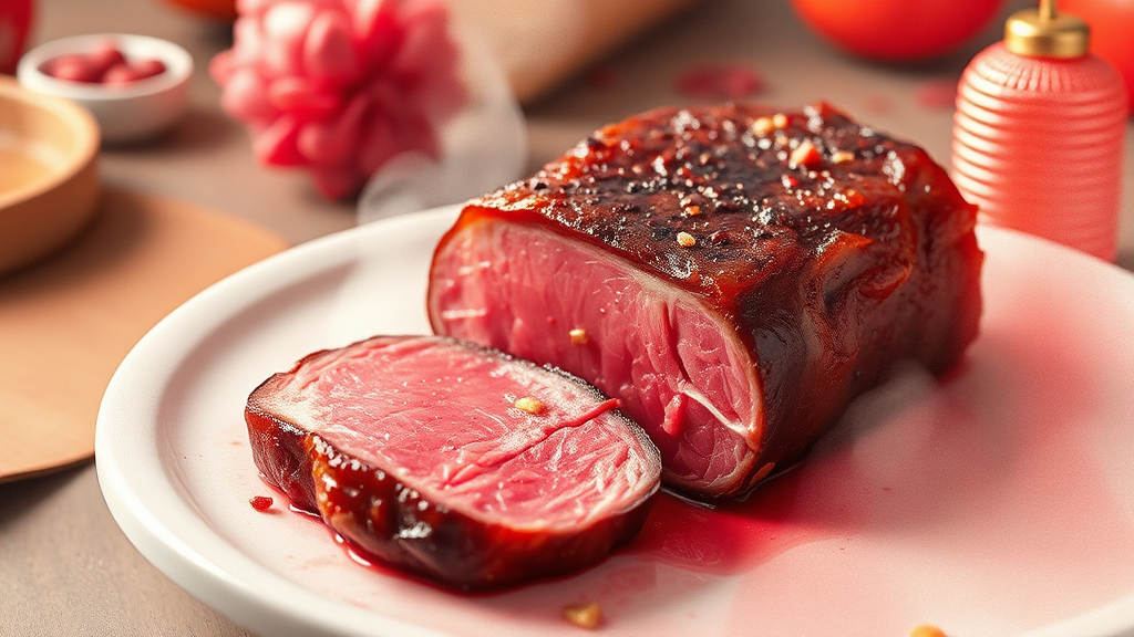 온라인 한우장터 정보 (watercolor 스타일)