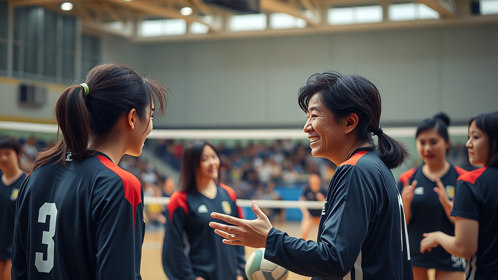 김연경 감독의 빛나는 리더십 (realistic 스타일)