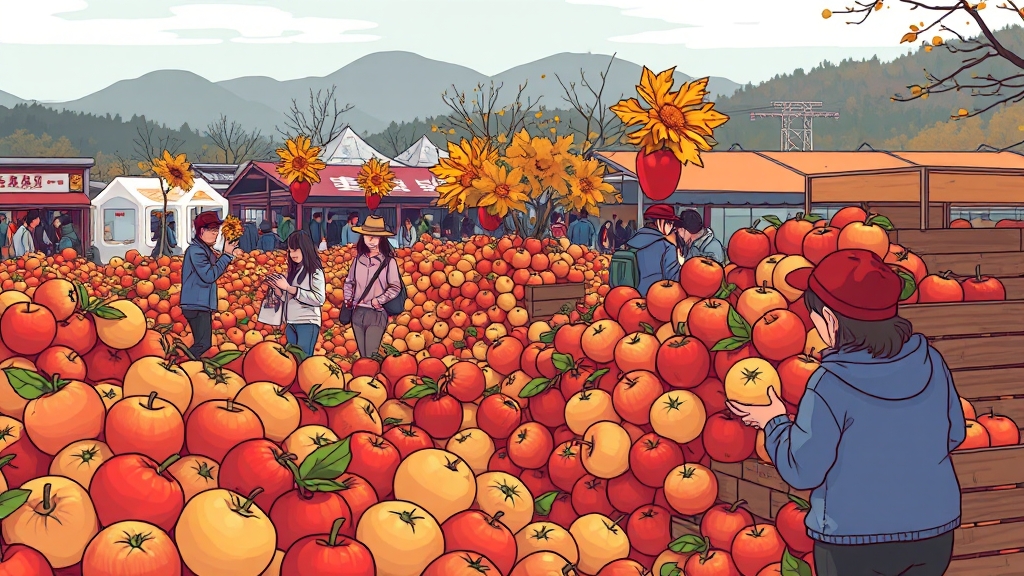 먹거리 & 사과 구매 정보 (cartoon 스타일)