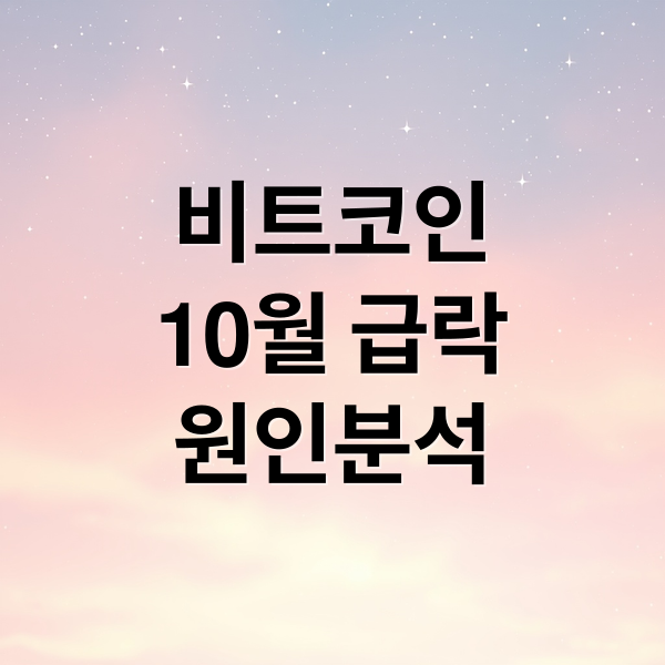 비트코인
10월 급락
원인분석 (비트코인 업토버 5% 하락)