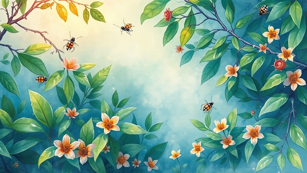 러브버그와 생태계, 무슨 관계일까요? (watercolor 스타일)