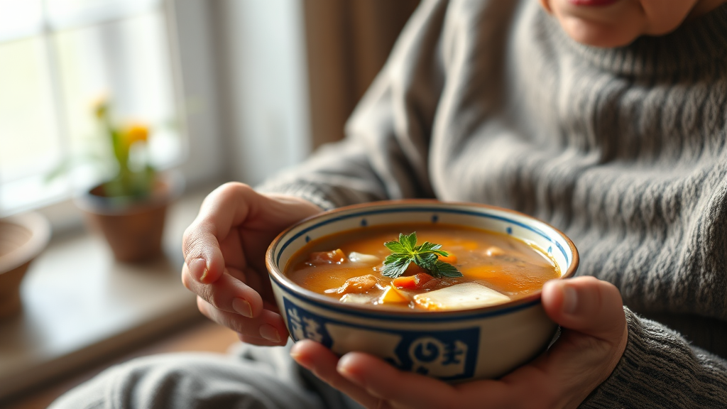 추어탕, 따뜻한 나눔의 상징 (realistic 스타일)