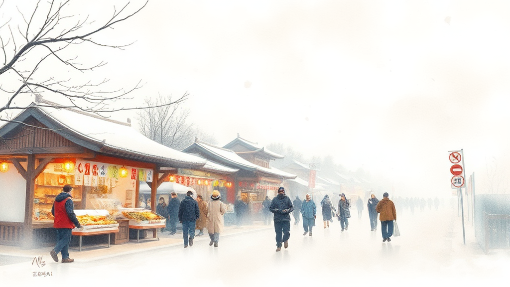 축제 먹거리 & 부대시설 (watercolor 스타일)