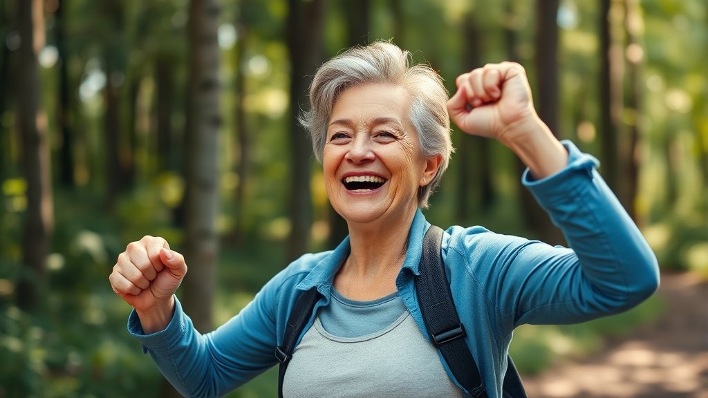 갱년기 관리 & 건강한 습관 (realistic 스타일)