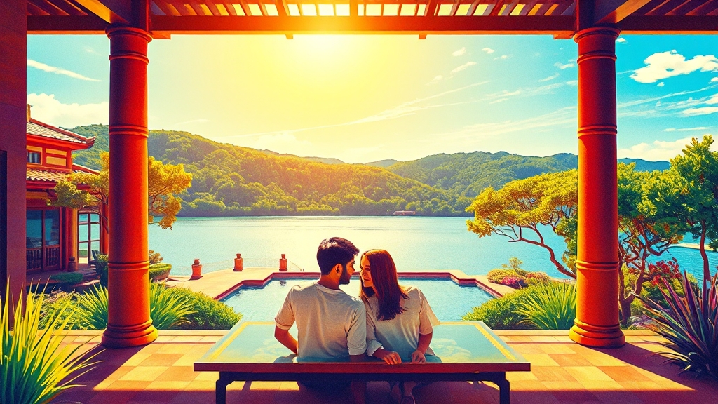 강화도: 천국 같은 여행지 (popart 스타일)