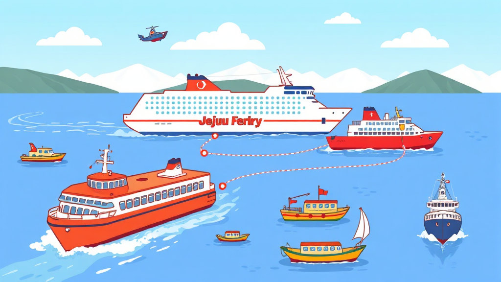 출발 항구별 제주행 배편 정보 총정리 (cartoon 스타일)