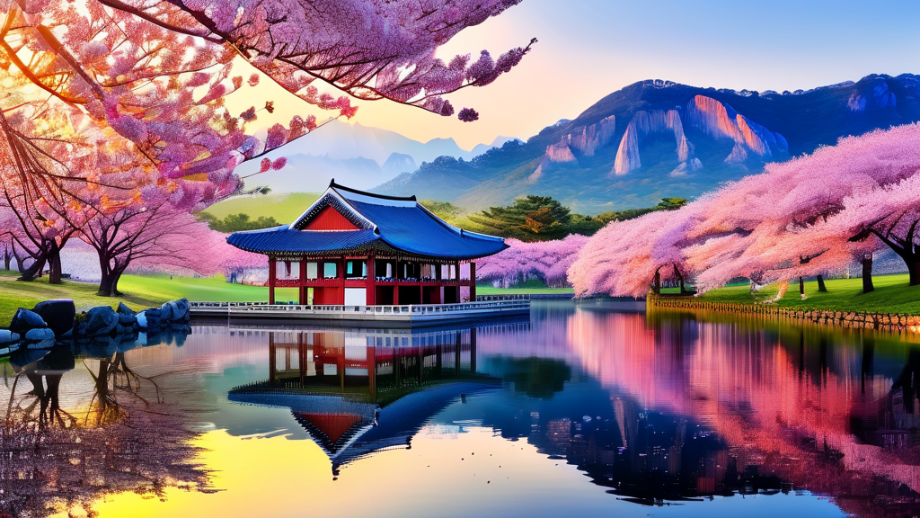 경주 벚꽃 여행 코스 및 꿀팁 (realistic 스타일)