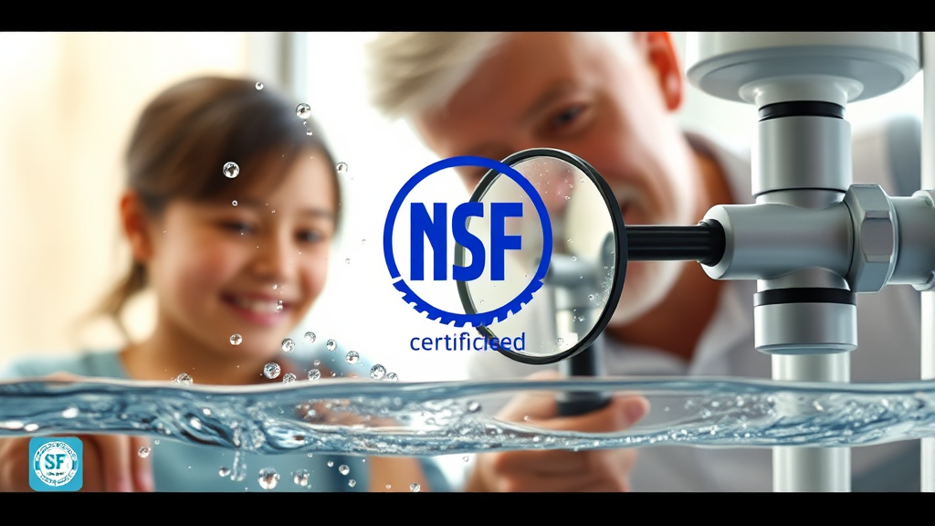 NSF 인증 정수기 선택 팁 (realistic 스타일)