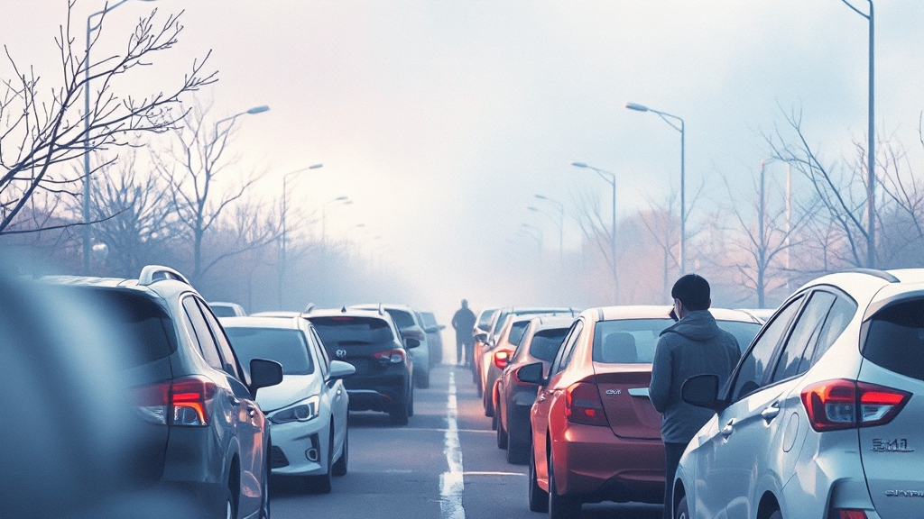 주차장 이용 시 유의사항 (watercolor 스타일)