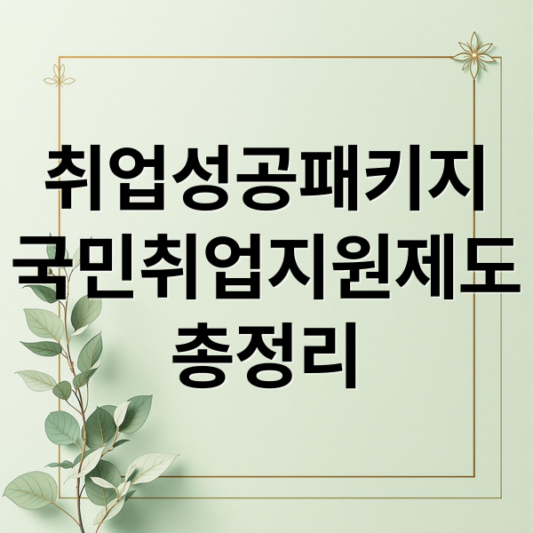 취업성공패키지
국민취업지원제도
총정리 (취업성공패키지 신청 방법 쉽게 이해하는 가이드)