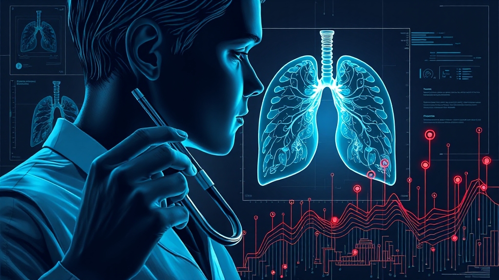 천식 진단 방법과 검사 과정 (illustration 스타일)