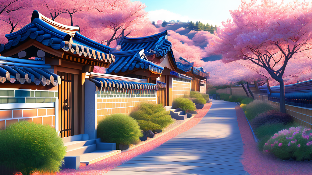노란 물결 속으로: 이천 산수유마을의 매력 (realistic 스타일)