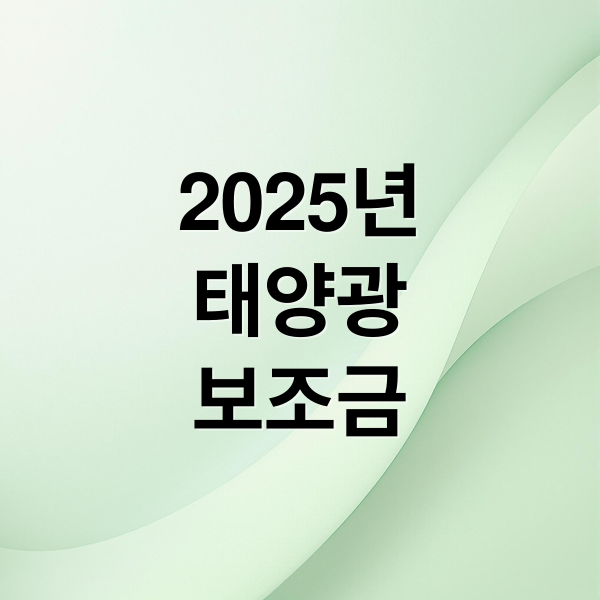 2025년
태양광
보조금 (태양광 설치 보조금)