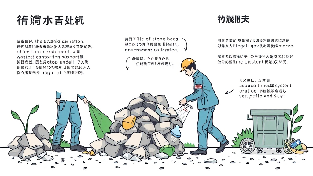 폐기 관련 정책 및 개선 방향 (illustration 스타일)