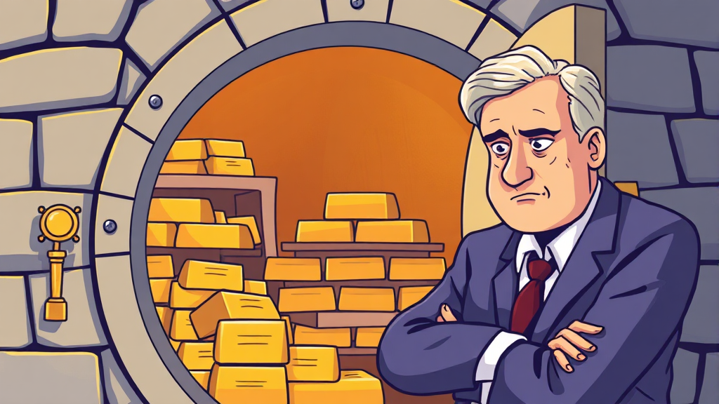 안전 자산, 금에 투자하는 심리 (illustration 스타일)