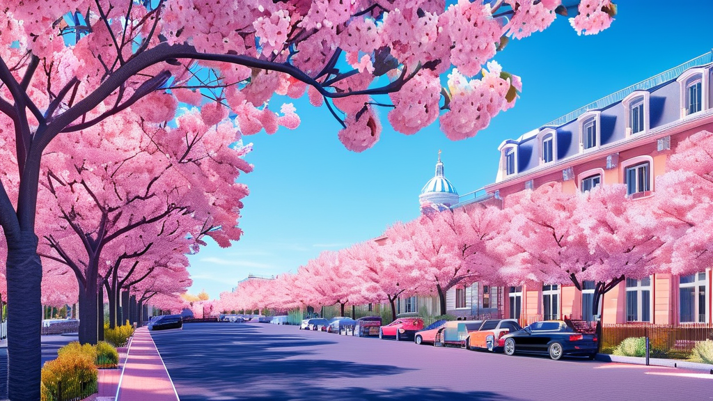 알짜배기! 벚꽃축제 인근 빌딩 주차장 활용법 (realistic 스타일)