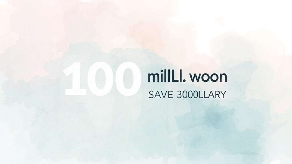 월급 200만원으로 1억 모으기? 현실적인 로드맵과 성공 비결 (watercolor 스타일)