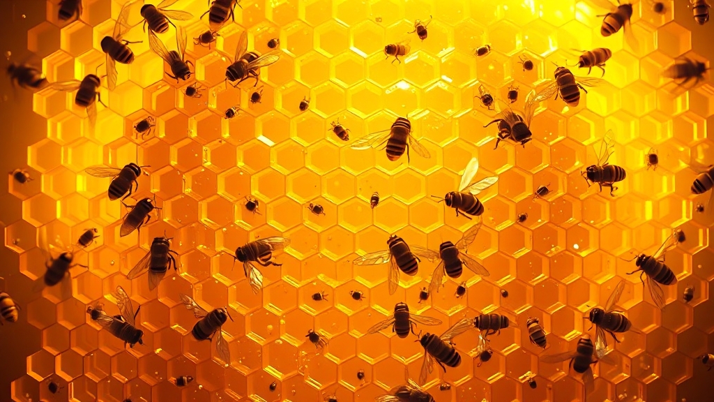 벌집, 벌떼, 꿀 꿈 해몽 (illustration 스타일)