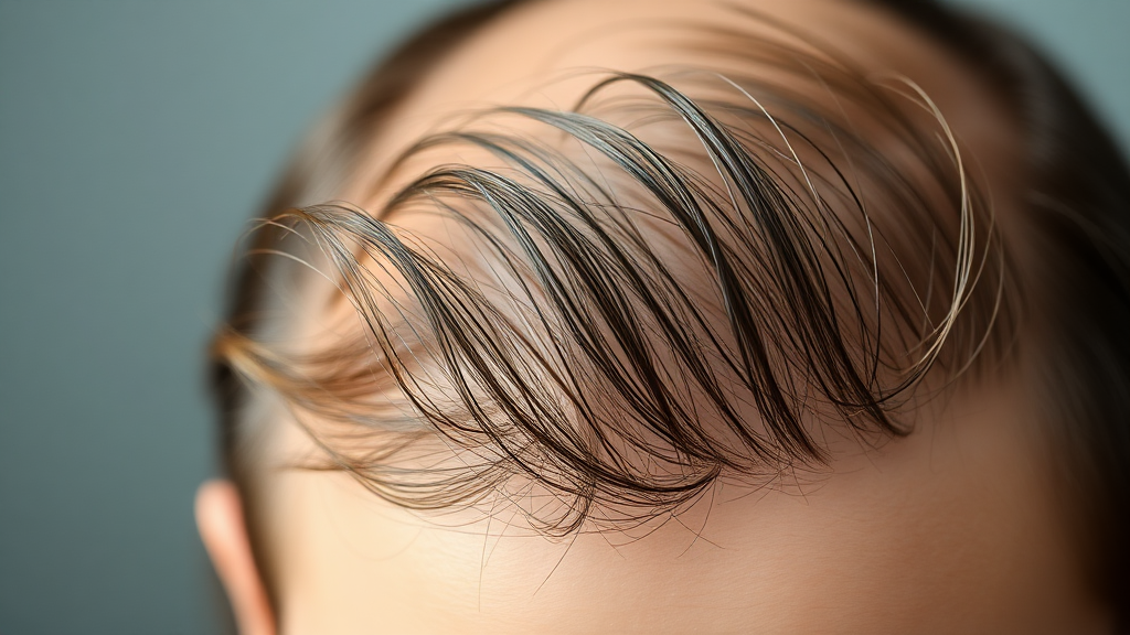 현대약품, 탈모 치료제 개발 어디까지 왔나? (realistic 스타일)