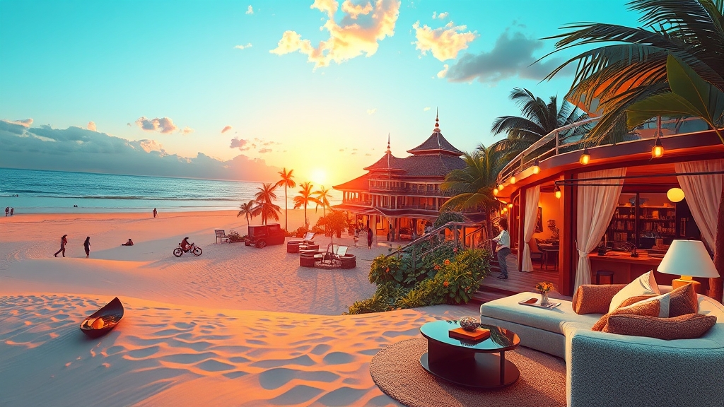 푸꾸억 숙소: 중부 vs 남부, 어디가 좋을까? (illustration 스타일)