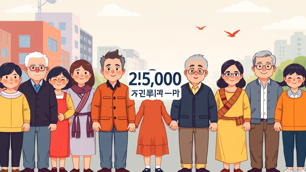 지원금 지급 대상 및 자격 조건 (cartoon 스타일)