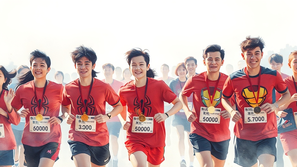 참가비와 레이스팩 (watercolor 스타일)