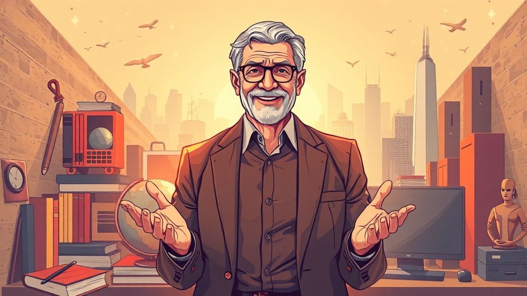 중장년의 새로운 시작을 응원하며 (illustration 스타일)