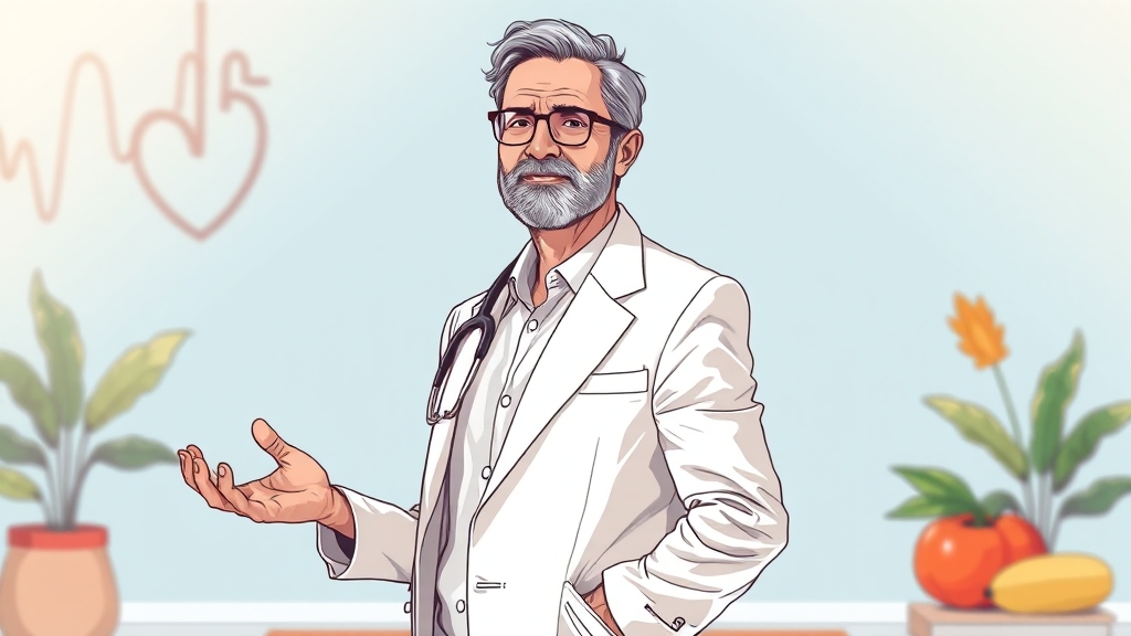 중년 건강, 통합적 관리 전략 (illustration 스타일)