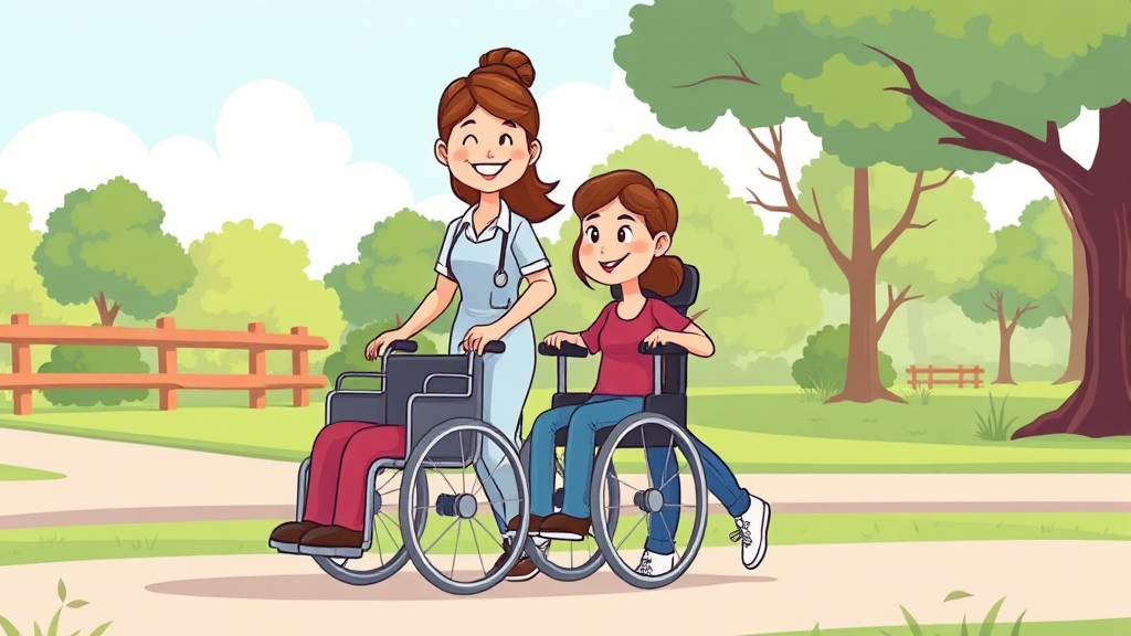 활동지원사, 어떤 일을 할까요? (cartoon 스타일)