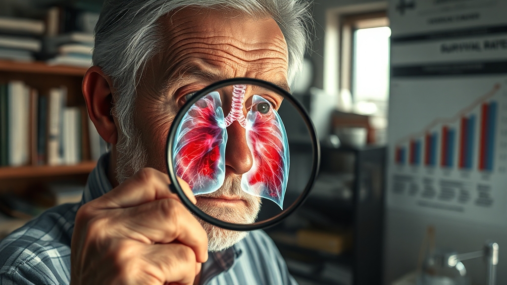 폐암 조기 진단, 왜 중요할까? (realistic 스타일)